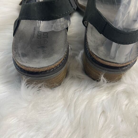 Naot Leather Buckle Brown and black ankle strap Sandal rubber soles Sizes EU - Picture 8 of 10